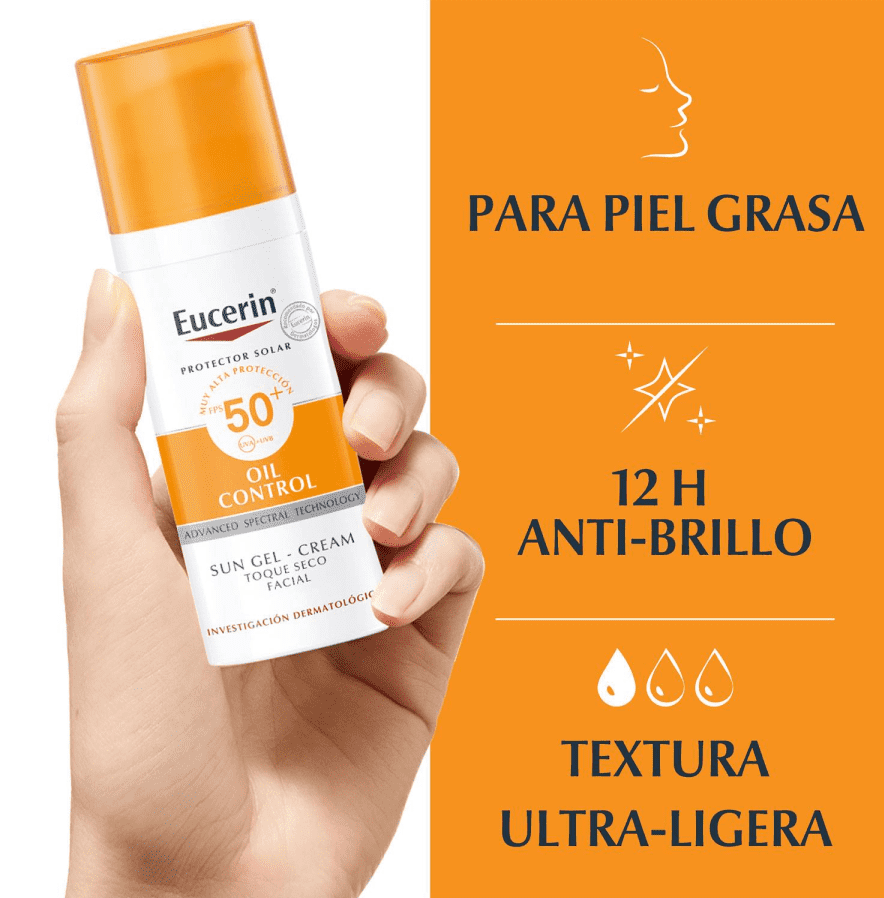 Eucerin Sun Gel-Crema Oil Control Toque Seco FPS 50+ Sin grasa
