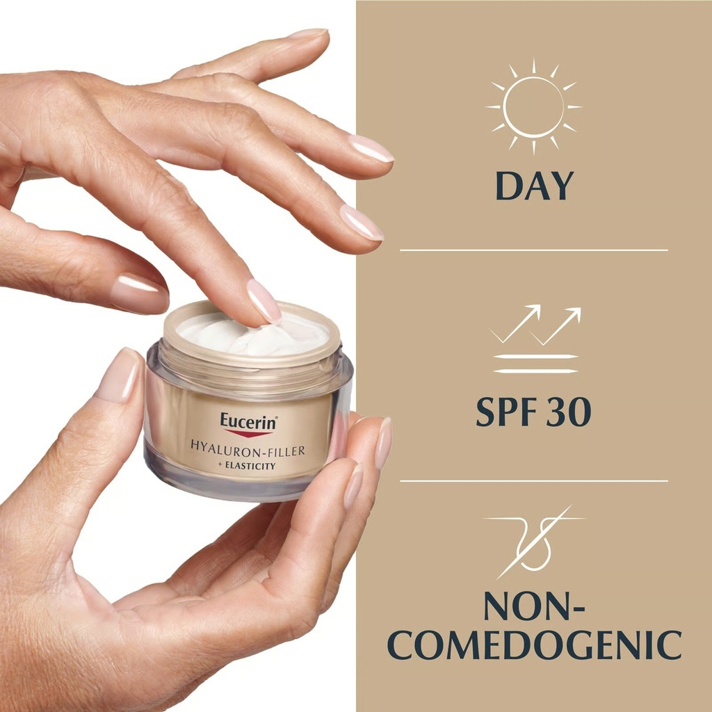 Eucerin Crema Hyaluron Filler Elasticity Dia FPS30 x 50 ml comedogenic