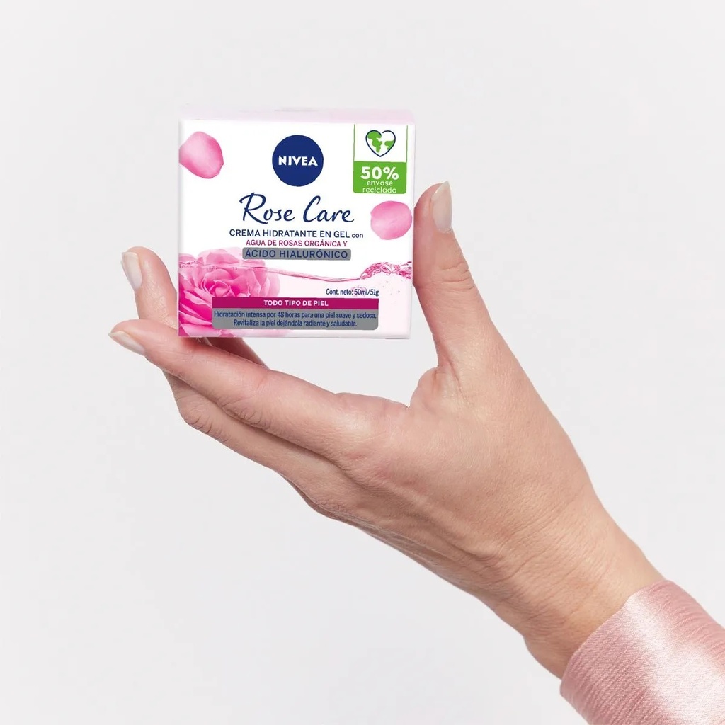 Nivea Rose Care Gel Crema Hidratante Acido Hialuronico 50ml