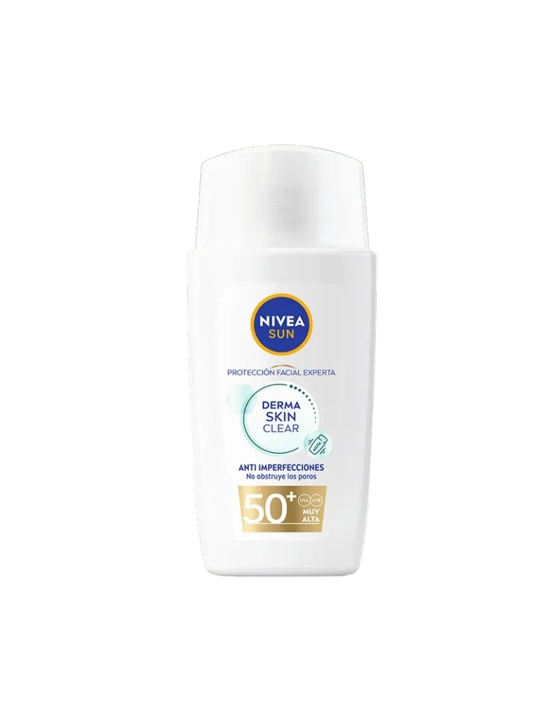 Nivea Protector Solar Derma Skin Clear Anti Imperfecciones Fps50+, 40ml