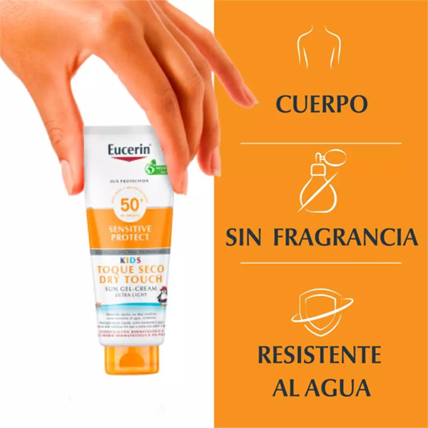 Eucerin solar niño gel crema toque seco 200ML beneficios