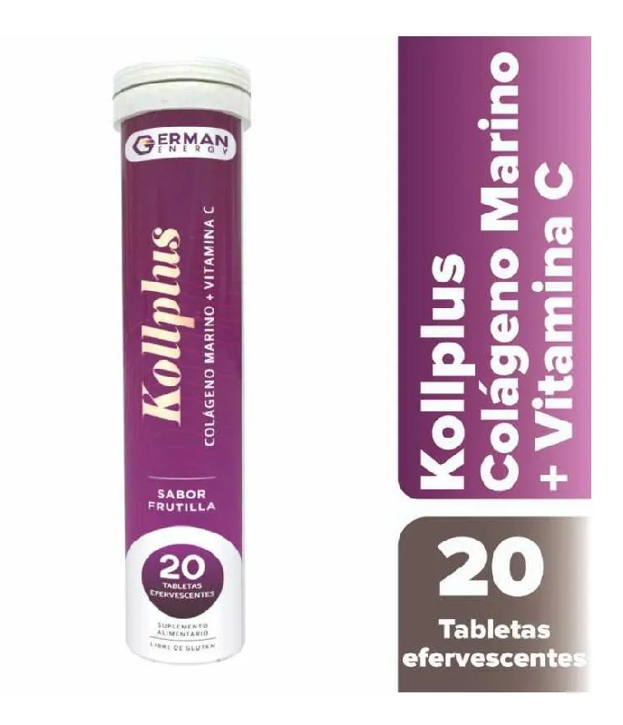 Energy colágeno hidrolizado + vitamina C frutilla 20 und efervescente - tubo