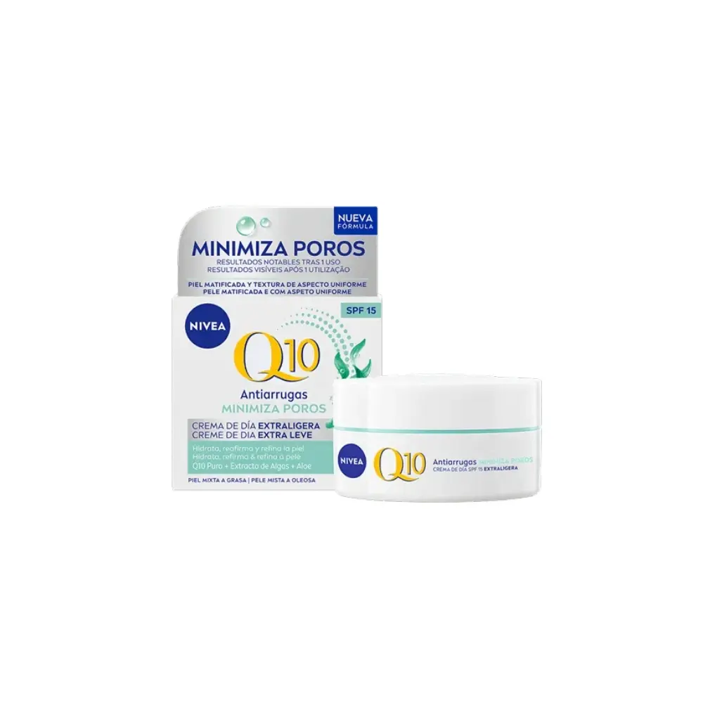 Crema Facial Nivea Q10 Antiarrugas Minimiza Poros FPS15  50ML