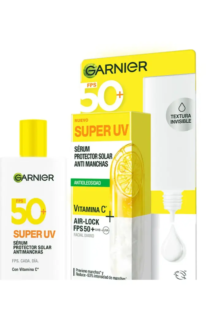 Serum protector solar invisible anti-manchas vitamina C FPS 50+ 40ml Garnier