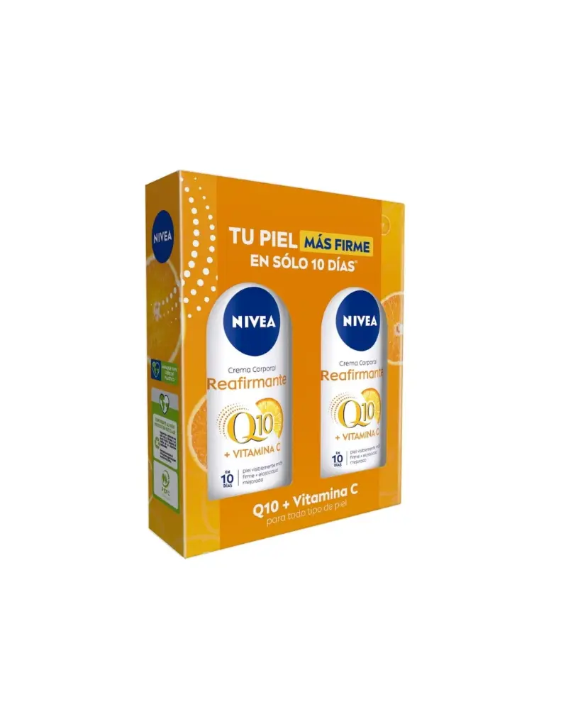 Crema corporal reafirmante Q10 + vitamina C x 2und 400ml Nivea