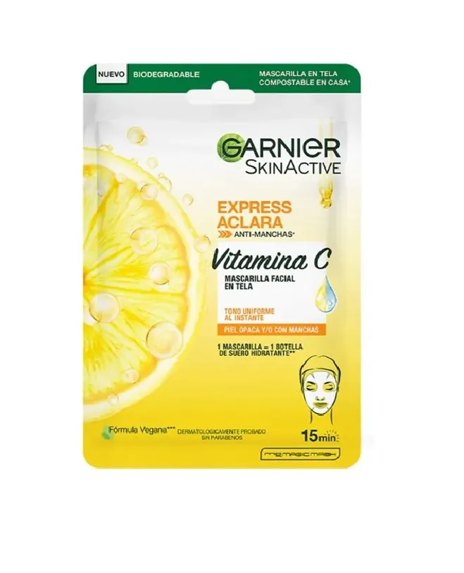 [L936766] Mascarilla en tela hidra bomb vitamina c 28 gr Garnier