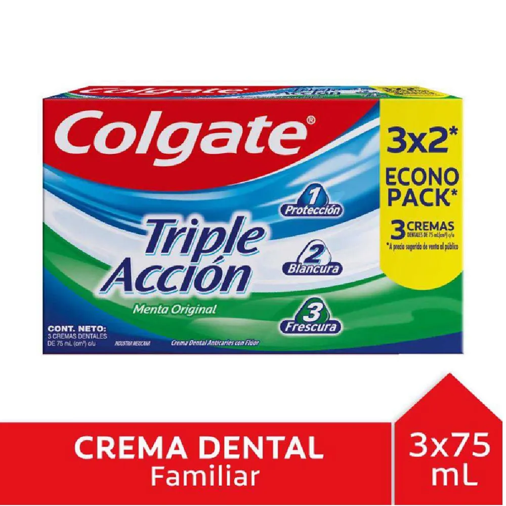 [C856031] Colgate crema dental triple acción pack3und