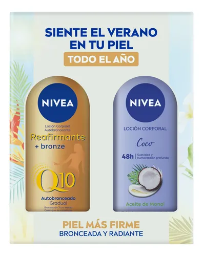 [N220154] Pack Nivea Q10 reafirmante bronze + crema corporal coco 400ml