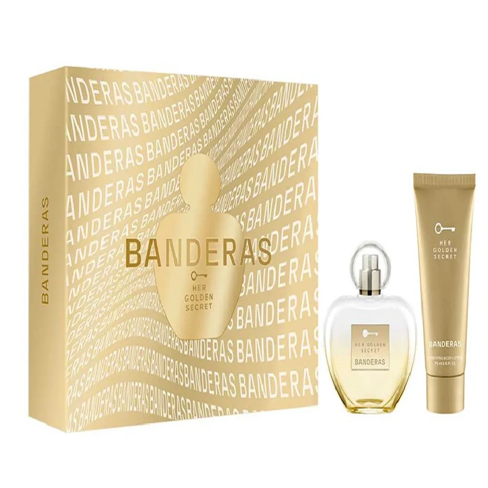 Perfume her golden secret Banderas + crema hidratante 75ml