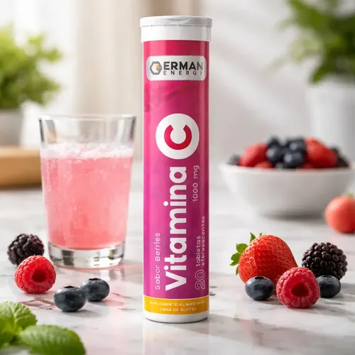 Vitamina C Sabor Berries 1000mg German Energy 20un