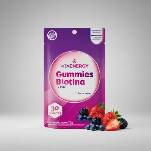 [B350349] Gomitas de biotina Vita energy Sabor Berries Gummies 75gr