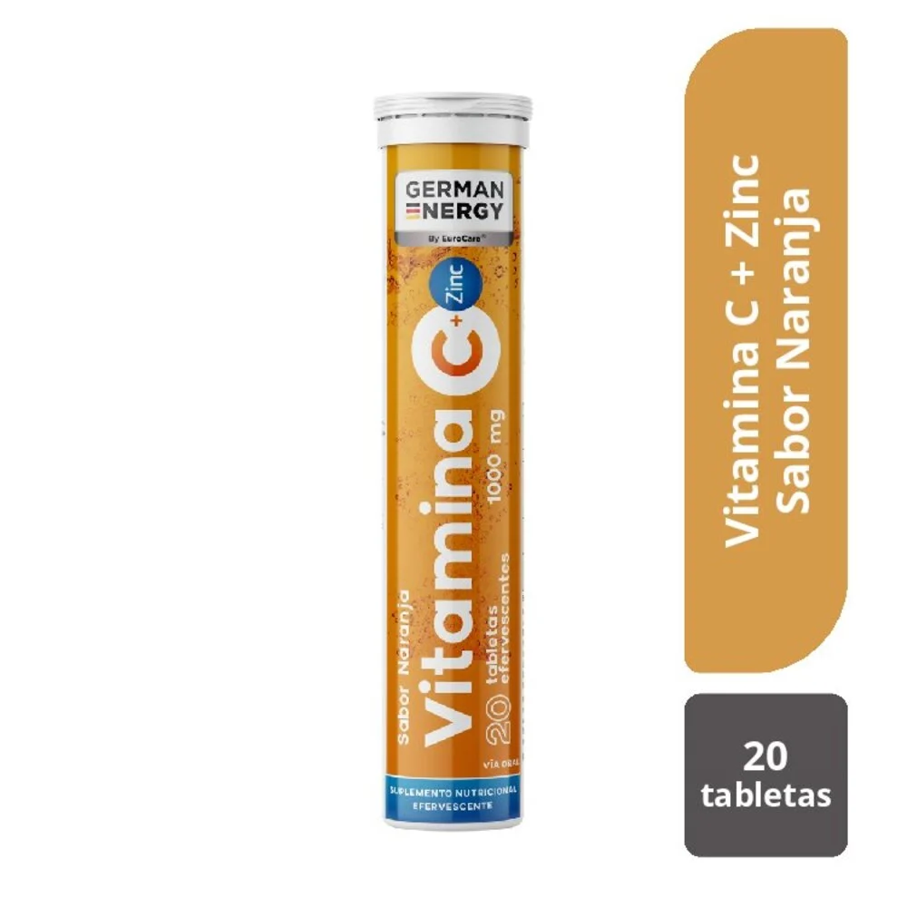 [B180282] Energy vitamina C + naranja 20 und efervescente - tubo