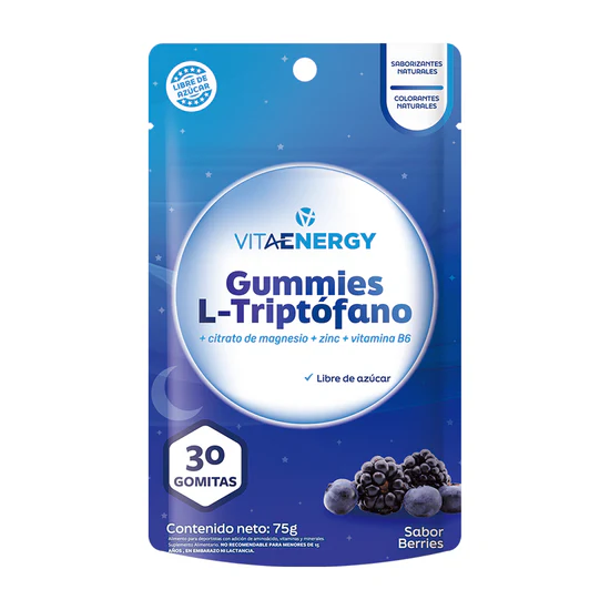 [B350356] VitaEnergy Gummies gomitas l-triptofano+magnesio++zinc+vitamina b6 sabor berries 30und