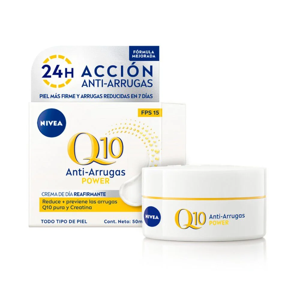 Crema Facial Nivea Q10 power Antiarrugas  FPS15 50ML