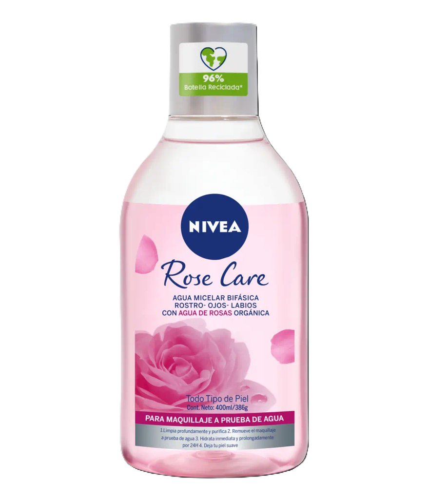 [N773821] Rose Care Nivea Agua Micelar Bifasico 400ml
