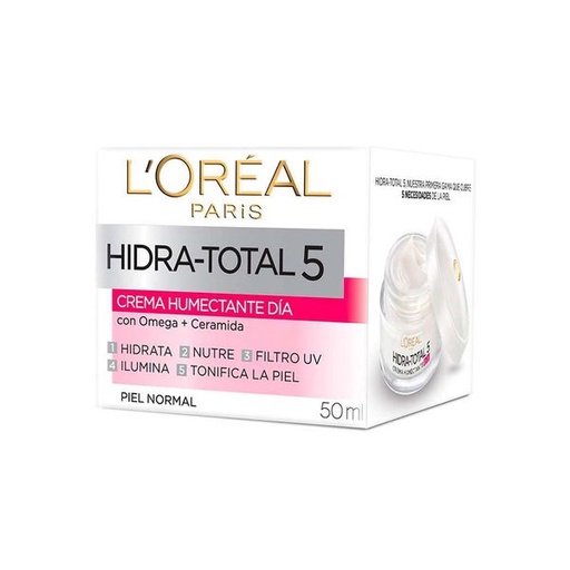[L984172] LOREAL HIDRA-TOTAL 5 CREMA HUMECTANTE DIA PIEL NORMAL 50 G.