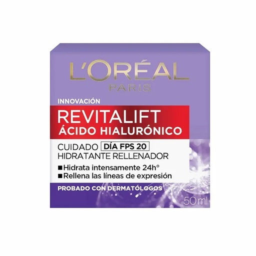 [L840322] Crema Loreal Revitalif Acido Hialuronico Fps20 Dia 50ML