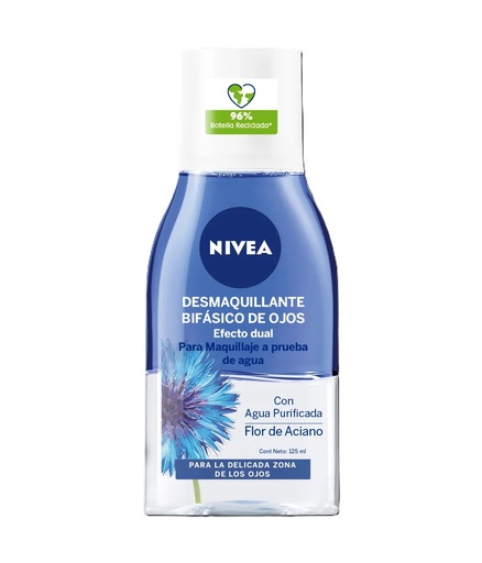 [N277132] NIVEA DESMAQUILLANTE BIFASICO DE OJOS, EFECTO DUAL 125ML